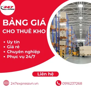 Bảng giá cho thuê kho