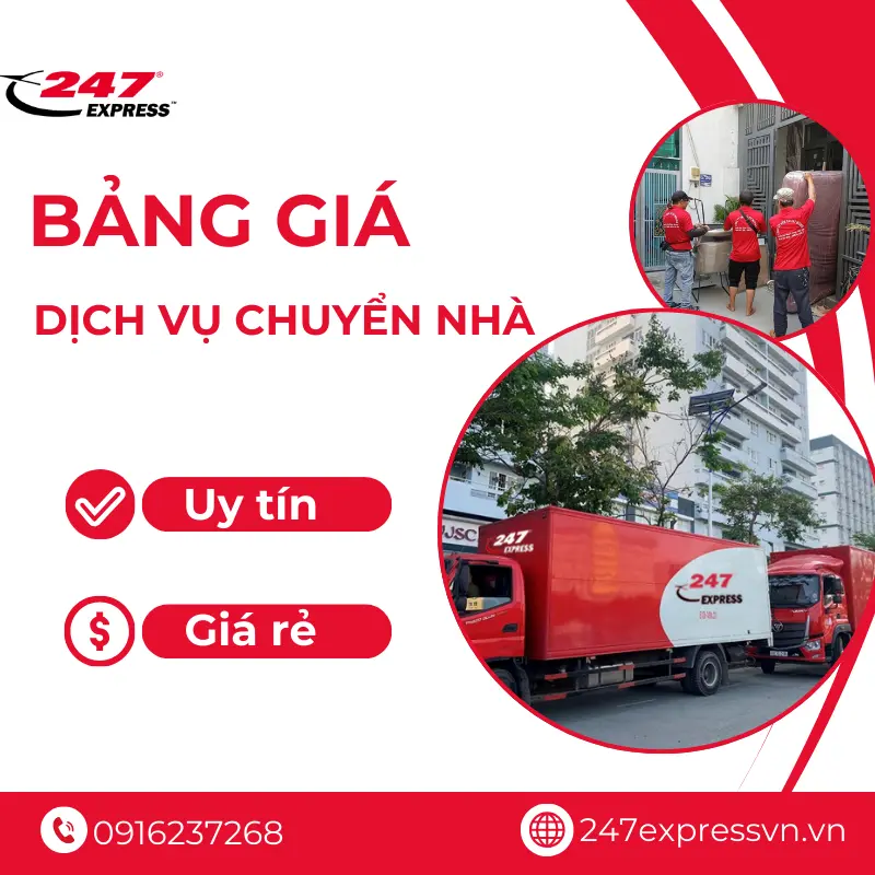 Cước phí dịch vụ chuyển nhà giá rẻ, uy tín