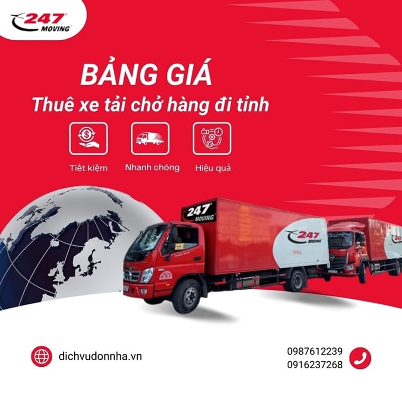 Cước phí thuê xe tải chở hàng đi tỉnh