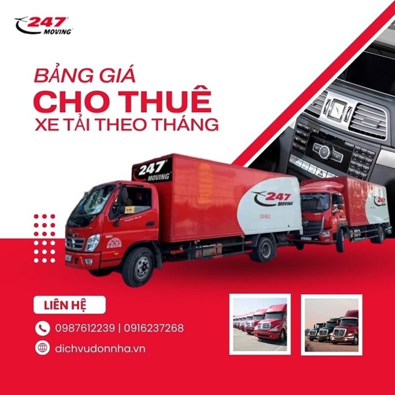 Cước phí thuê xe tải theo tháng