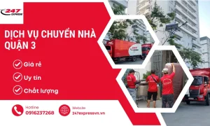 247Express cung cấp dịch vụ chuyển nhà Quận 3 với quy trình nhanh chóng, đảm bảo an toàn mọi tài sản với mức giá rẻ
