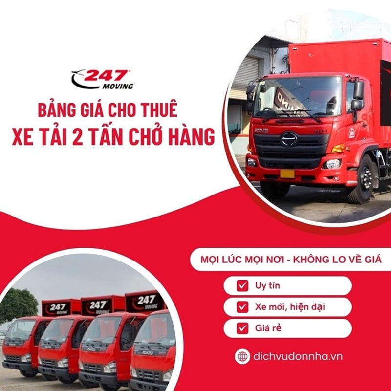 Ưu điểm dịch vụ cho thuê xe tải 2 tấn