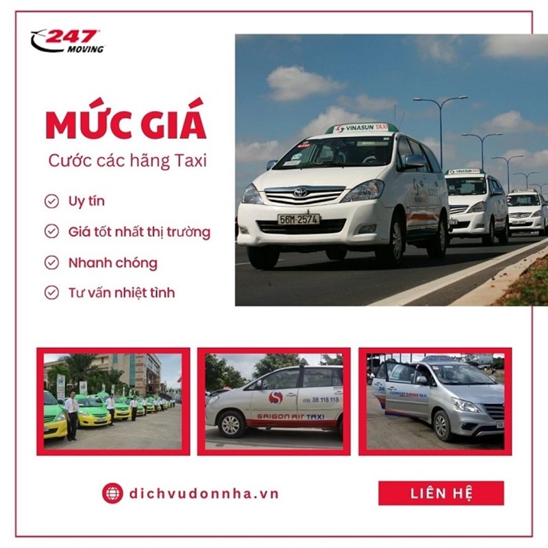 Mức giá cước của các hàng Taxi tại TPHCM